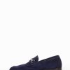 Hombre Barca | Mocasines Tacon 2 Cm Gamuza Azul