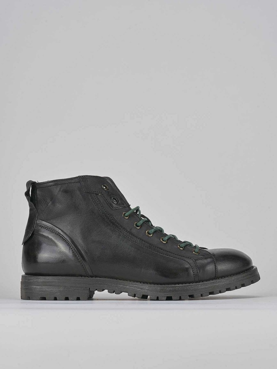 Hombre Barca | Botas Militares Piel Verde