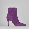 Mujer Barca | Botines Tacon Tacon 9 Cm Ante Violeta