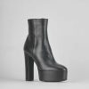 Mujer Barca | Botines Tacon Tacon 13 Cm Piel Negro