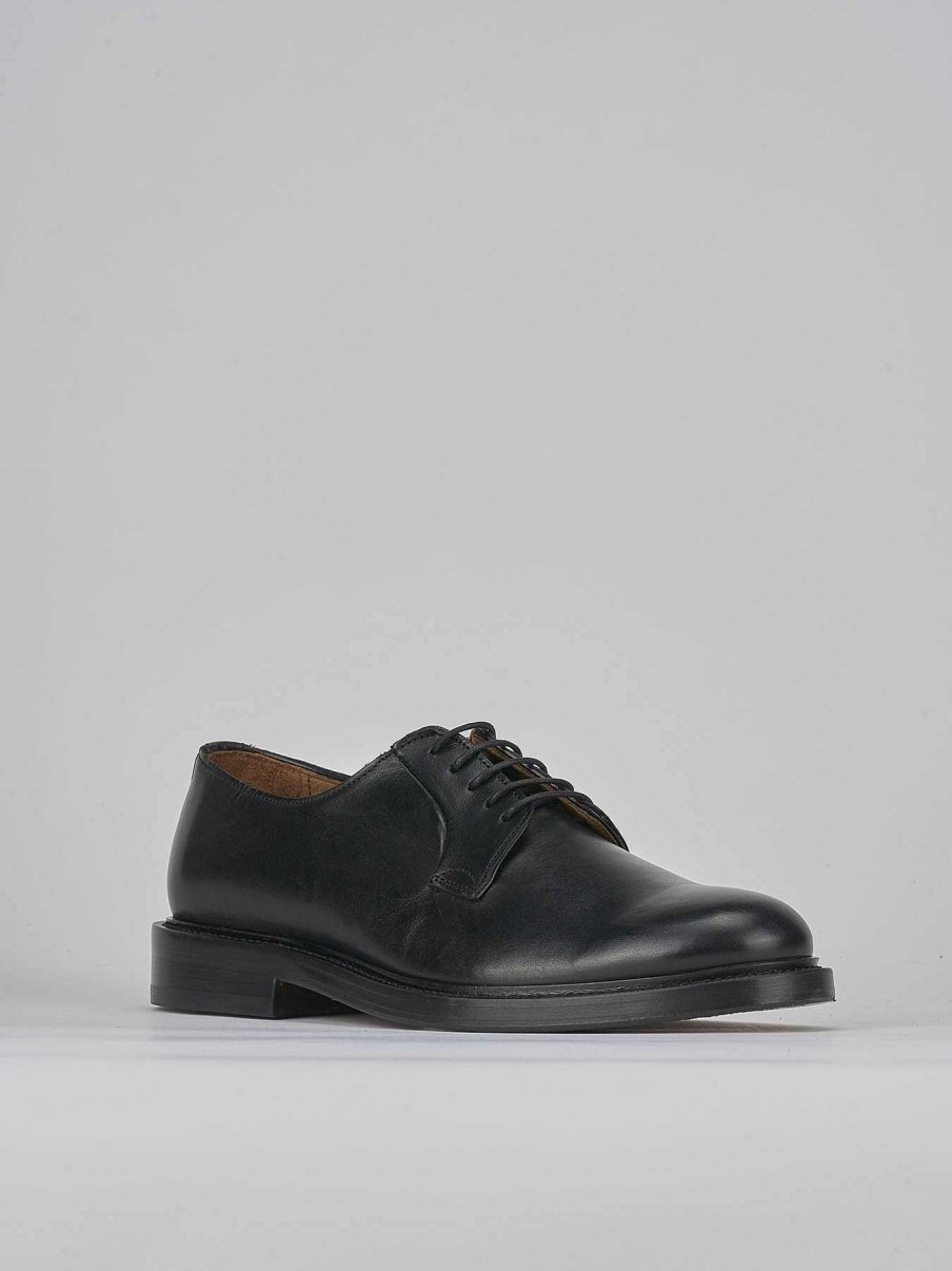 Hombre Barca | Zapatos Con Cordones Piel Negra