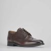 Hombre Barca | Zapatos Con Cordones Tacon 1 Cm Piel Marron