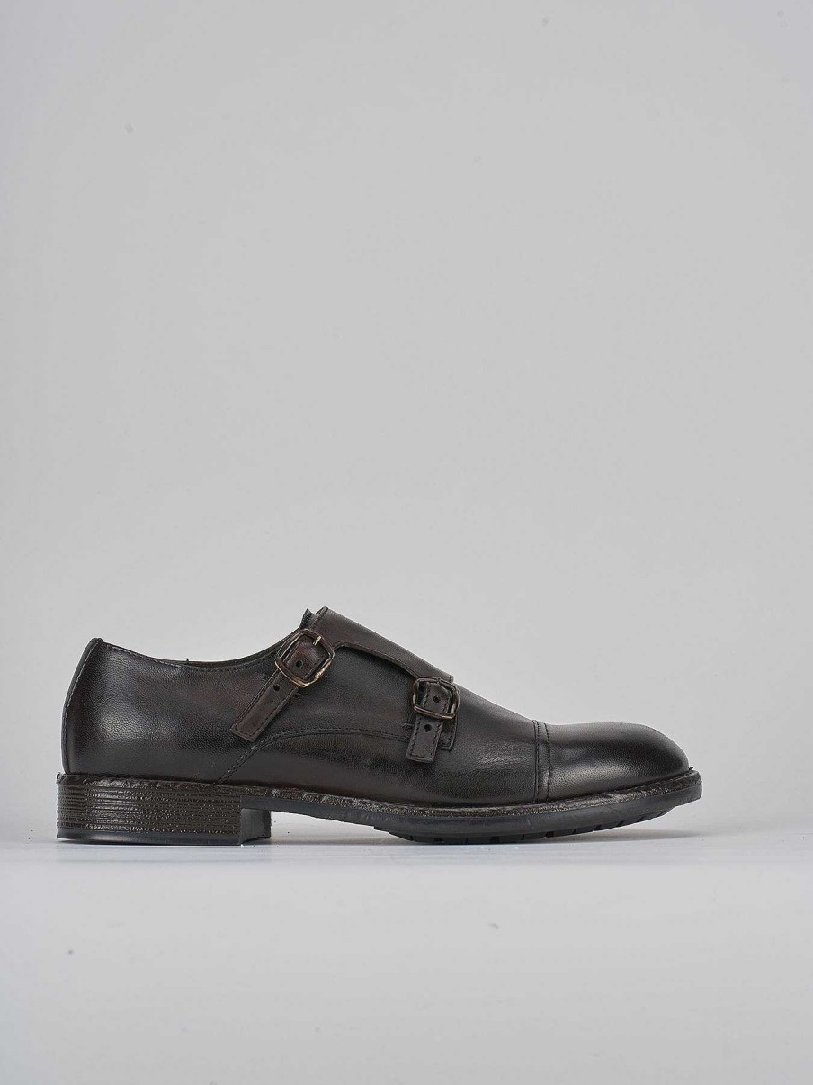 Hombre Barca | Zapatos Con Cordones Piel Marron Oscuro