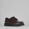 Hombre Barca | Zapatos Con Cordones Piel Marron Oscuro