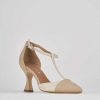 Mujer Barca | Salon Tacon 7 Cm Piel Beige