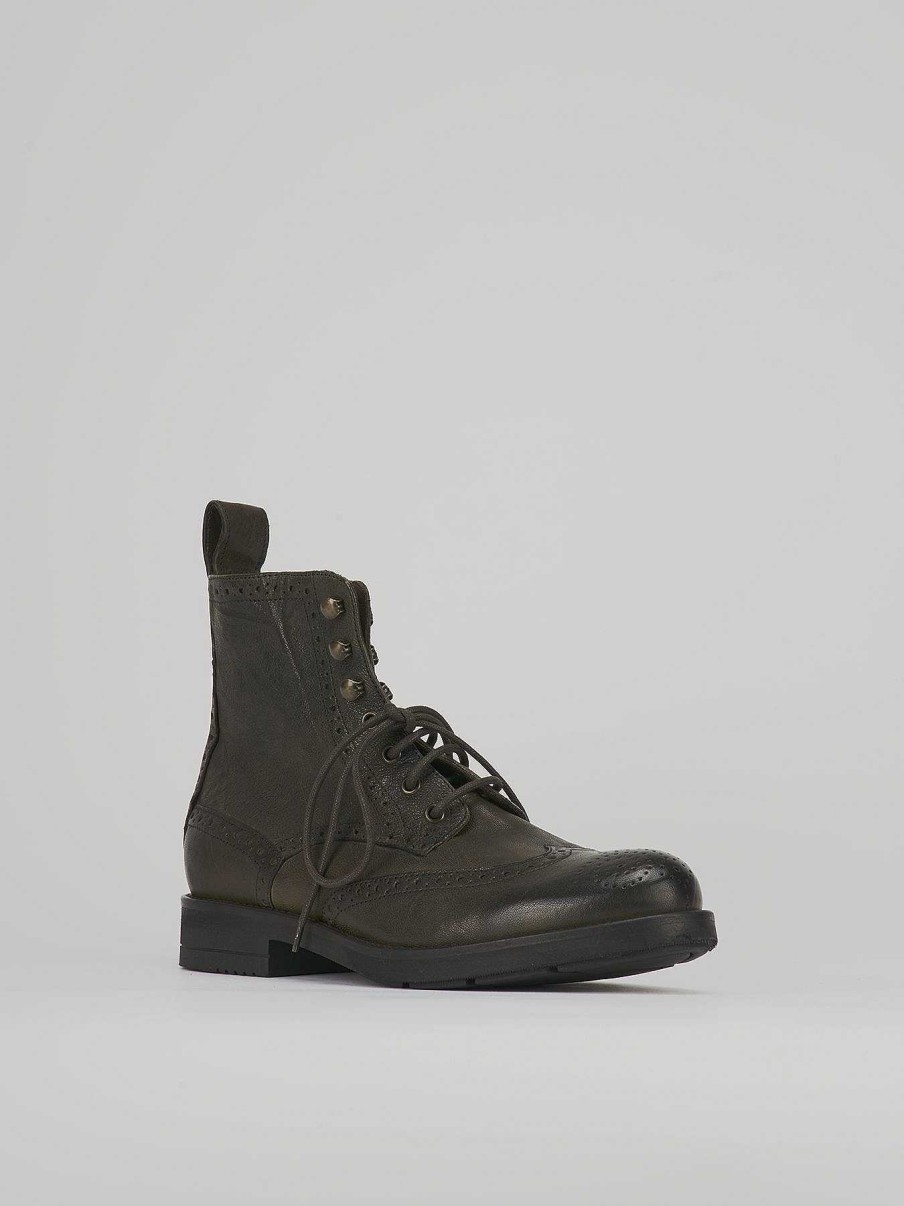 Hombre Barca | Botas Militares Piel Verde