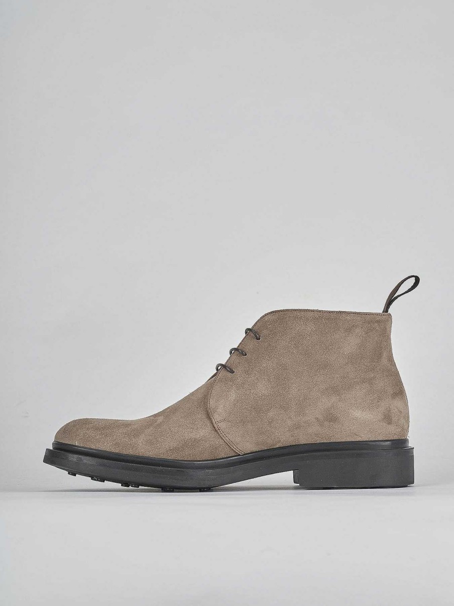 Hombre Barca | Botines Ante Beige