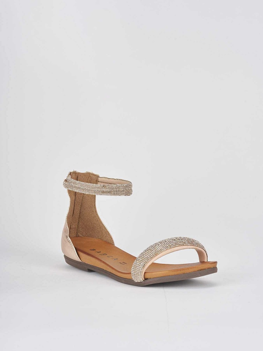 Mujer Barca | Sandali Tacco 1Cm Piel Bronzo