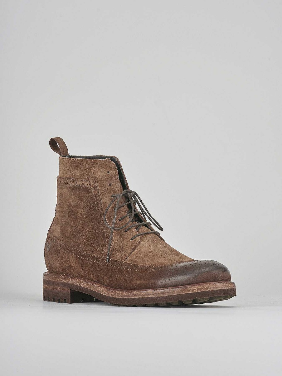 Hombre Barca | Botas Militares Ante Marron