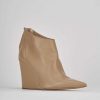 Mujer Barca | Botines Tacon Tacon 9 Cm Piel Beige