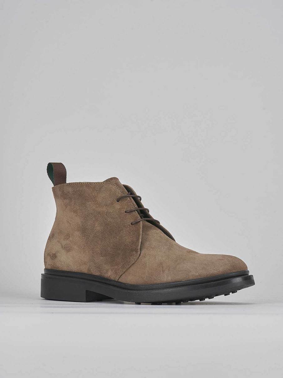 Hombre Barca | Botines Ante Beige