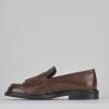 Mujer Barca | Mocasines Tacon 1 Cm Piel Marron